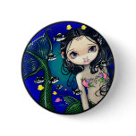 "Porthole Mermaid" Button