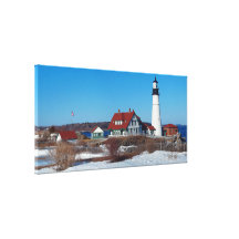 Portland Head Lighthouse Panoramic Gallery Wrapped Canvas