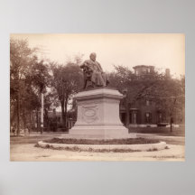 Portland, Maine Longfellow Monument circa 1890 Print
