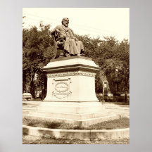 Portland, Maine Longfellow Monument circa 1900 Print