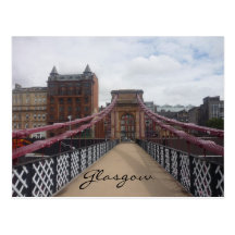 portland st bridge glasgow post card