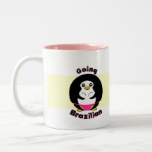 Portly Penguin Goes Brazilian Mug