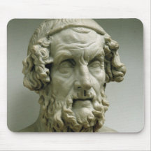 Portrait bust of Homer Mouse Pad