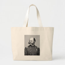 Portrait Civil War General Ambrose E. Burnside Tote Bags