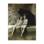 Portrait in the rain postcards
