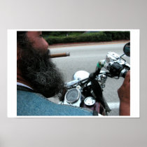 Portrait of A Biker Print