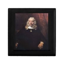 Portrait of a blonde man by Rembrandt Jewelry Box