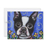 Portrait of a Boston Terrier invitations
