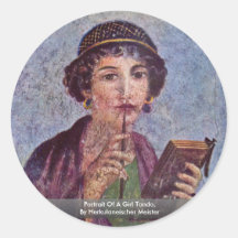 Portrait Of A Girl Tondo Sticker
