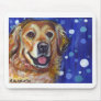 Portrait of a Golden Retriever Mouse Pads