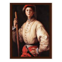Portrait Of A Halberd By Pontormo Jacopo (Best Qua Post Cards