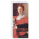 Portrait Of A Lady In Red Dress By Pontormo Jacopo rack cards