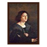 Portrait Of A Man By Palma Il Vecchio Post Card