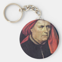 Portrait Of A Man By Robert Campin (Best Quality) Key Chains