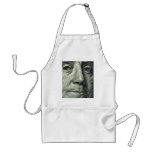 Portrait Of A One Hundred Dollar Bill Aprons