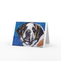 Portrait of a Saint Bernard Greeting Card