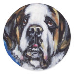 Portrait of a Saint Bernard stickers