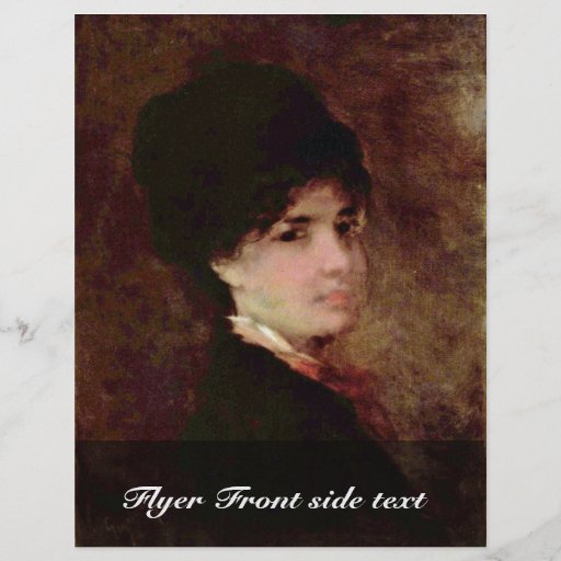 Portrait Of A Woman By Grigorescu Nicolae Flyer Design
