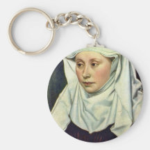 Portrait Of A Woman By Robert Campin Key Chains