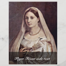 Portrait Of A Woman (La Velata) By Raffael Flyer