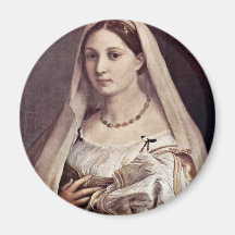 Portrait Of A Woman (La Velata) By Raffael Refrigerator Magnets
