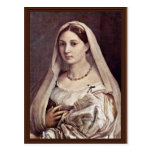 Portrait Of A Woman (La Velata) By Raffael Post Card