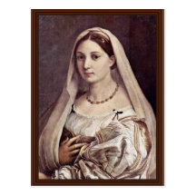 Portrait Of A Woman (La Velata) By Raffael Post Card
