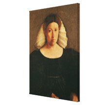 Portrait of a Woman with a White Hairnet Gallery Wrapped Canvas