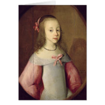 Portrait of a Young Girl, 1651 Greeting Cards