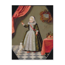 Portrait of a Young Girl with a Bird Postcard