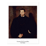 Portrait Of A Young Man By Titian Postcard