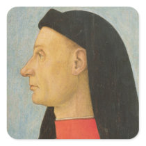 Portrait of a Young Man Square Stickers