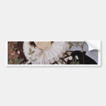 Portrait Of A Young Man Under Roses Oval Detail Bumper Stickers