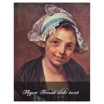 Portrait Of A Young Peasant Girl By Greuze Jean-Ba Flyers
