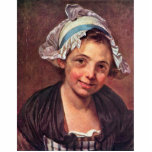 Portrait Of A Young Peasant Girl By Greuze Jean-Ba photo sculptures