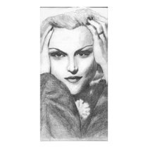 Portrait of Actress Customized Photo Card