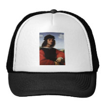 Portrait of Agnolo Doni by Raphael or Raffaello Mesh Hat