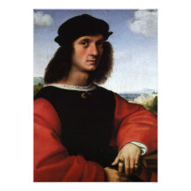 Portrait of Agnolo Doni by Raphael or Raffaello Personalized Announcement