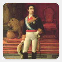 Portrait of Alfonso XII  1876 Square Sticker