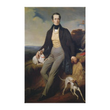 Portrait of Alphonse de Lamartine  1830 Canvas Prints