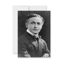 Portrait of American Magician Harry Houdini Invite