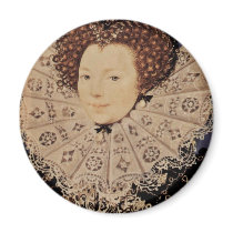 Portrait Of An Unknown Lady Oval By Nicholas Hilli Fridge Magnets