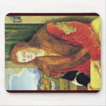 Portrait Of An Unknown Red Schaube Mouse Pads