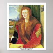 Portrait Of An Unknown Red Schaube Print