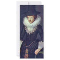 Portrait Of Anna Bouda Courten (1599-1622). Rack Card Design