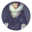 Portrait Of Anna Bouda Courten (1599-1622). stickers
