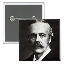 Portrait of Arthur James Balfour Pinback Buttons