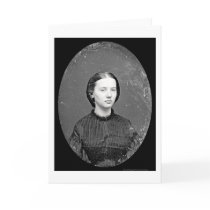 Portrait of Augusta Field Daguerreotype 1862 Greeting Card