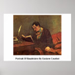 Portrait Of Baudelaire By Gustave Courbet posters