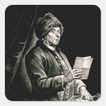 Portrait of Benjamin Franklin, 1777 Square Stickers